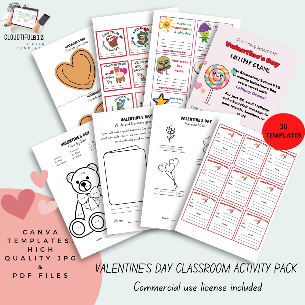 Valentine's Day Classroom Activities Pack