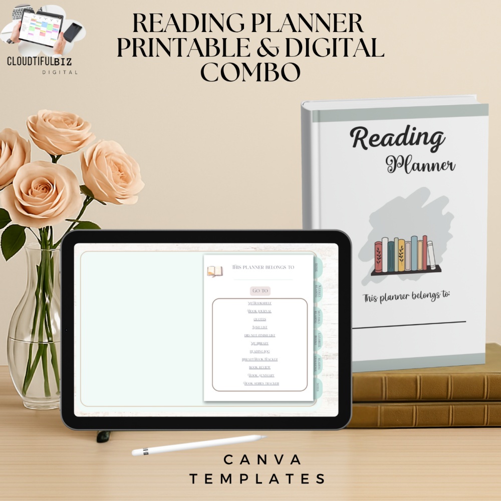 Reading Planner Printable and Digital Combo