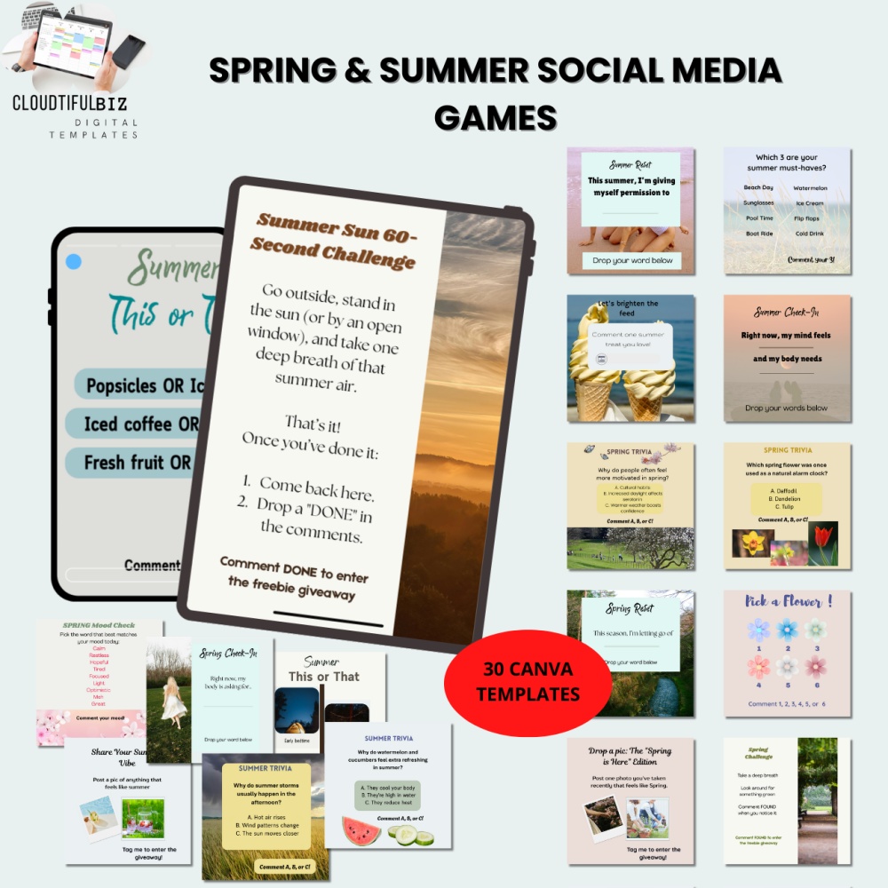 Spring & Summer Social Media Games Pack